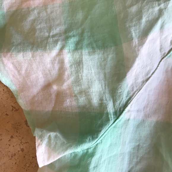 NEW Maeve Green and White Button Up - Picture 2 of 4